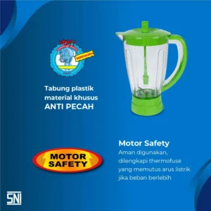 blender miyako bl151pf/ap (plastik) hijau [1,5l] garansi resmi original