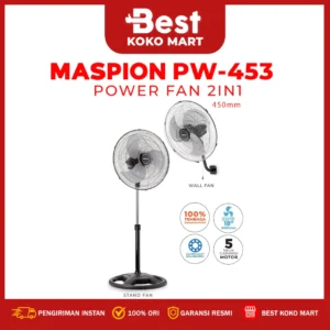 maspion power fan 2in1 / kipas angin berdiri 18 inch pw 453 2in1 original