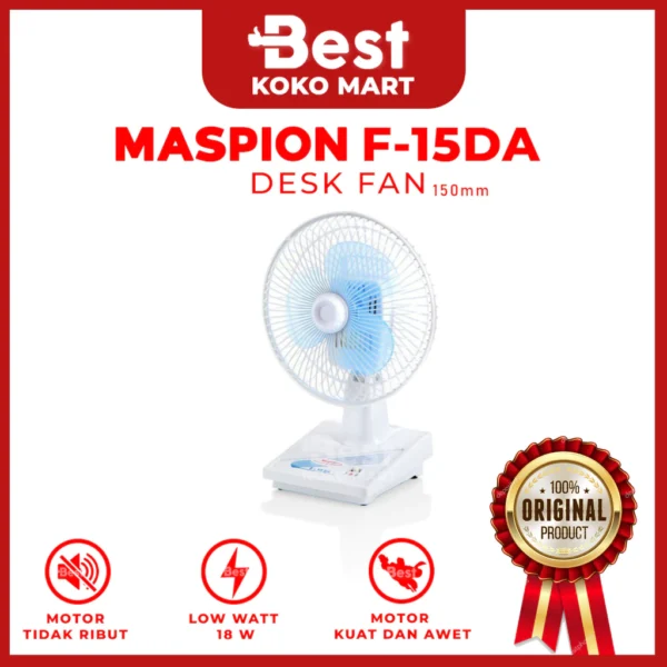 maspion desk fan/ kipas angin meja 6inch f 15da original garansi resmi