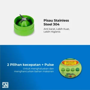 blender miyako bl151pf/ap (plastik) hijau [1,5l] garansi resmi original