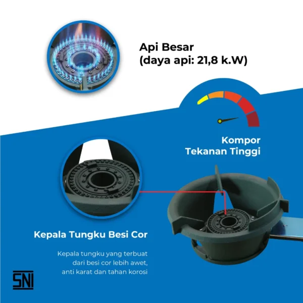kompor gas komersil miyako mh388 1 tungku garansi resmi original