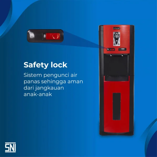 dispenser miyako wdp200 galon bawah (hot normal) merah garansi resmi original