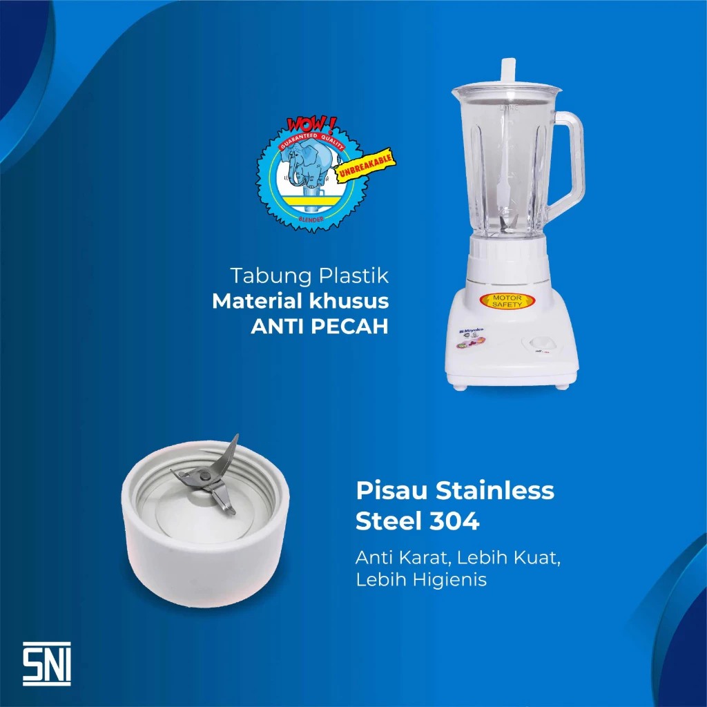 blender miyako bl301pl/ap (plastik) 1l garansi resmi original