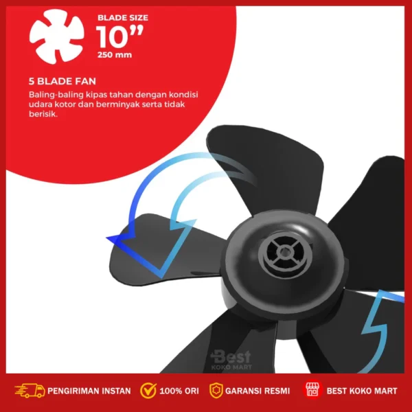 maspion exhaust fan cef 25 / kipas angin hexos plafon 10 inch garansi resmi original