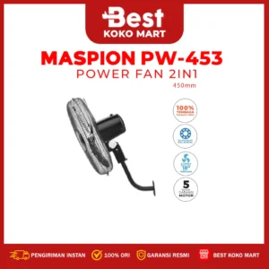 maspion power fan 2in1 / kipas angin berdiri 18 inch pw 453 2in1 original