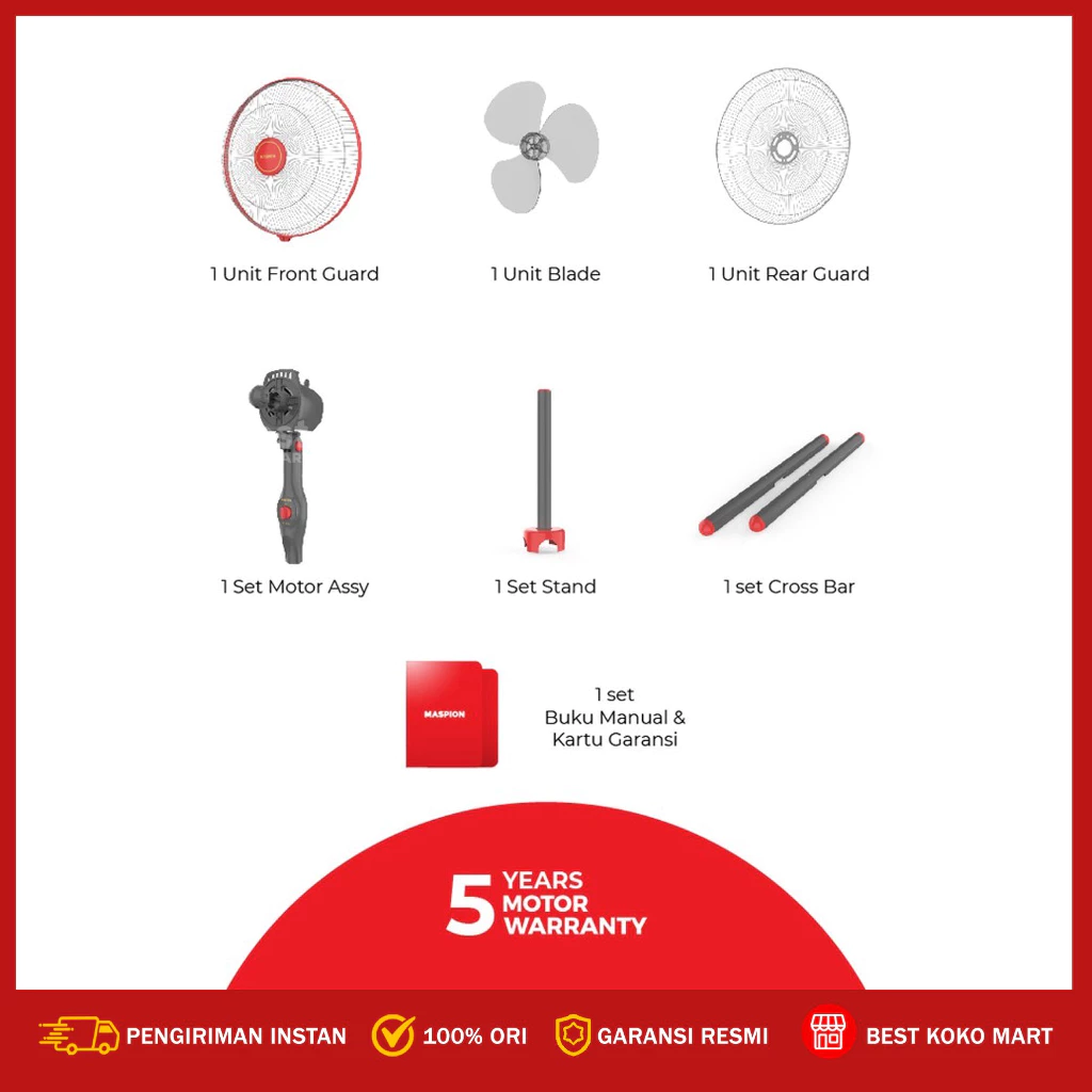 maspion kipas angin berdiri / stand fan 16 inch ex 1611 garansi resmi original maspion kipas angin berdiri / stand fan 16 inch ex 1611 garansi resmi original