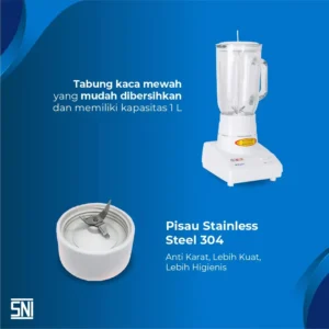 blender miyako bl102gs (kaca) putih [1l] garansi resmi original