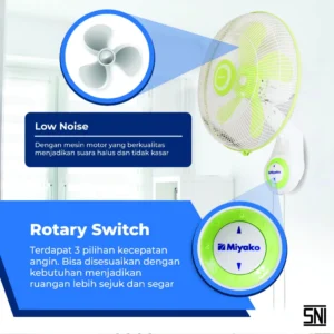 kipas angin miyako kaw1662gb kipas dinding 16 inc wall fan 3 baling baling kaw 1662 gb garansi resmi original