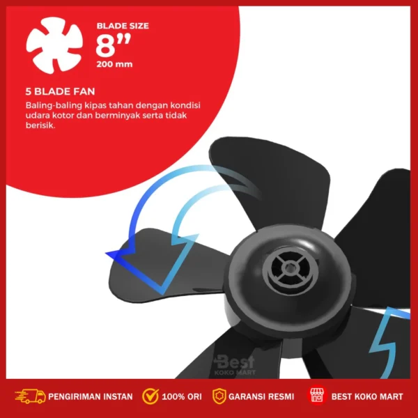 maspion exhaust fan cef 20 / kipas angin hexos plafon 8 inch garansi resmi original