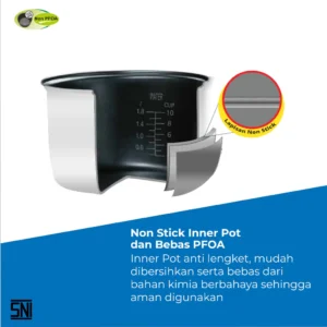 magic com miyako mcm838 rice cooker 3 in 1 penanak penghangat nasi 2.2 liter garansi resmi original