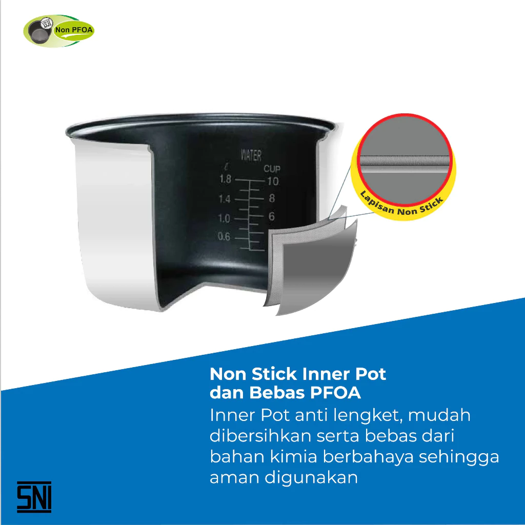 magic com miyako mcm838 rice cooker 3 in 1 penanak penghangat nasi 2.2 liter garansi resmi original