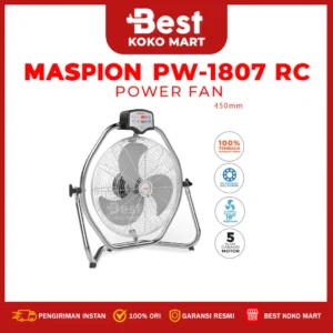 maspion power fan pw 1807 rc / kipas angin daya 18 inch dengan remot kontrol original