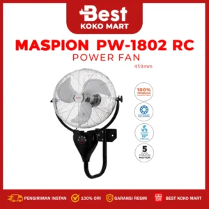 maspion power fan pw 1802 rc / wall fan 18 inch / kipas angin daya 18 inch dgnremot kontrol original