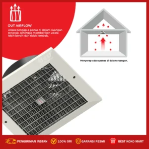 maspion exhaust fan cef 25 / kipas angin hexos plafon 10 inch garansi resmi original