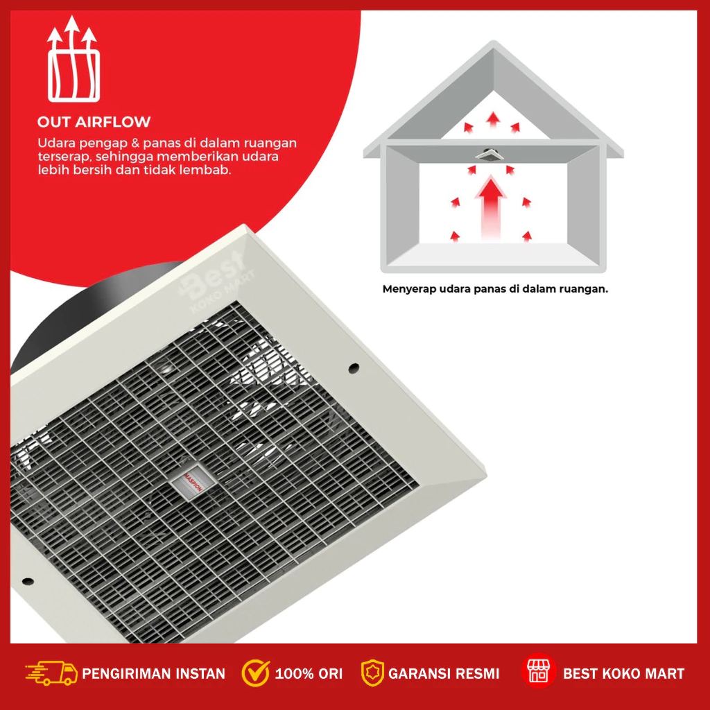maspion exhaust fan cef 25 / kipas angin hexos plafon 10 inch garansi resmi original maspion exhaust fan cef 25 / kipas angin hexos plafon 10 inch garansi resmi original