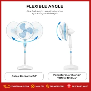 maspion kipas angin berdiri / stand fan 16 inch ex 167 s 2in1 original