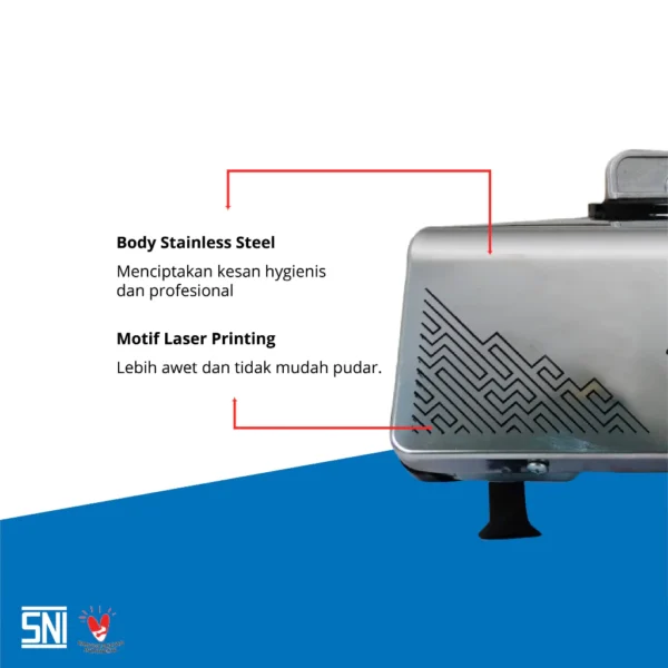 kompor gas miyako kg202se body stainless 2 tungku garansi resmi original