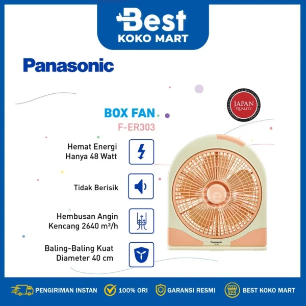 panasonic f er303 p2 kipas angin / box fan garansi resmi original