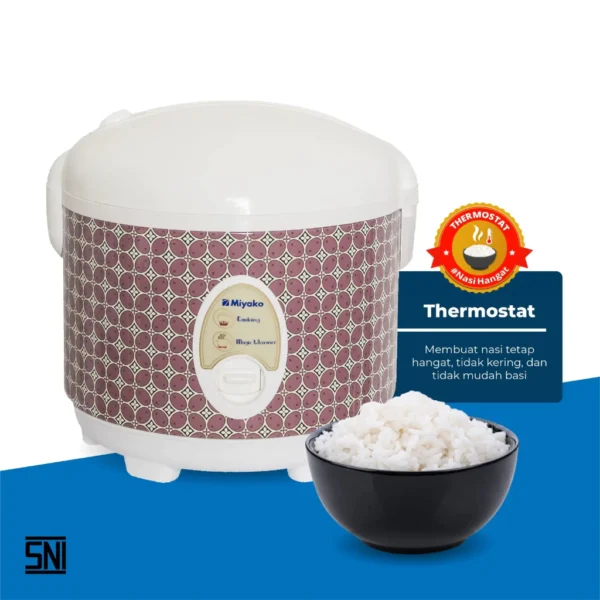 magic com miyako mcm508btkkwg magic warmer plus rice cooker [1,8 ltr] garansi resmi original