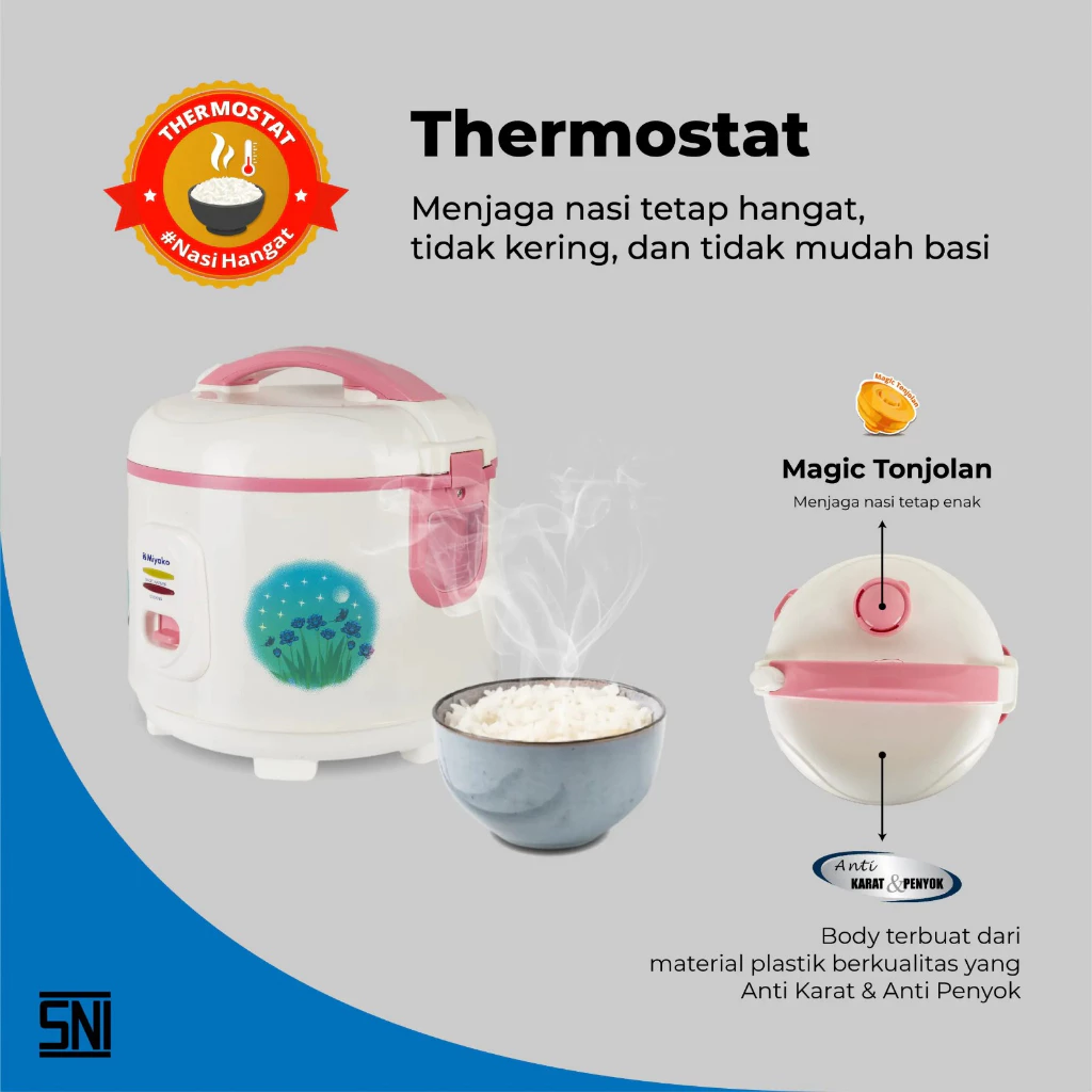 magic com miyako mcm507bgl magic warmer plus [1.8 l] rice cooker garansi resmi original