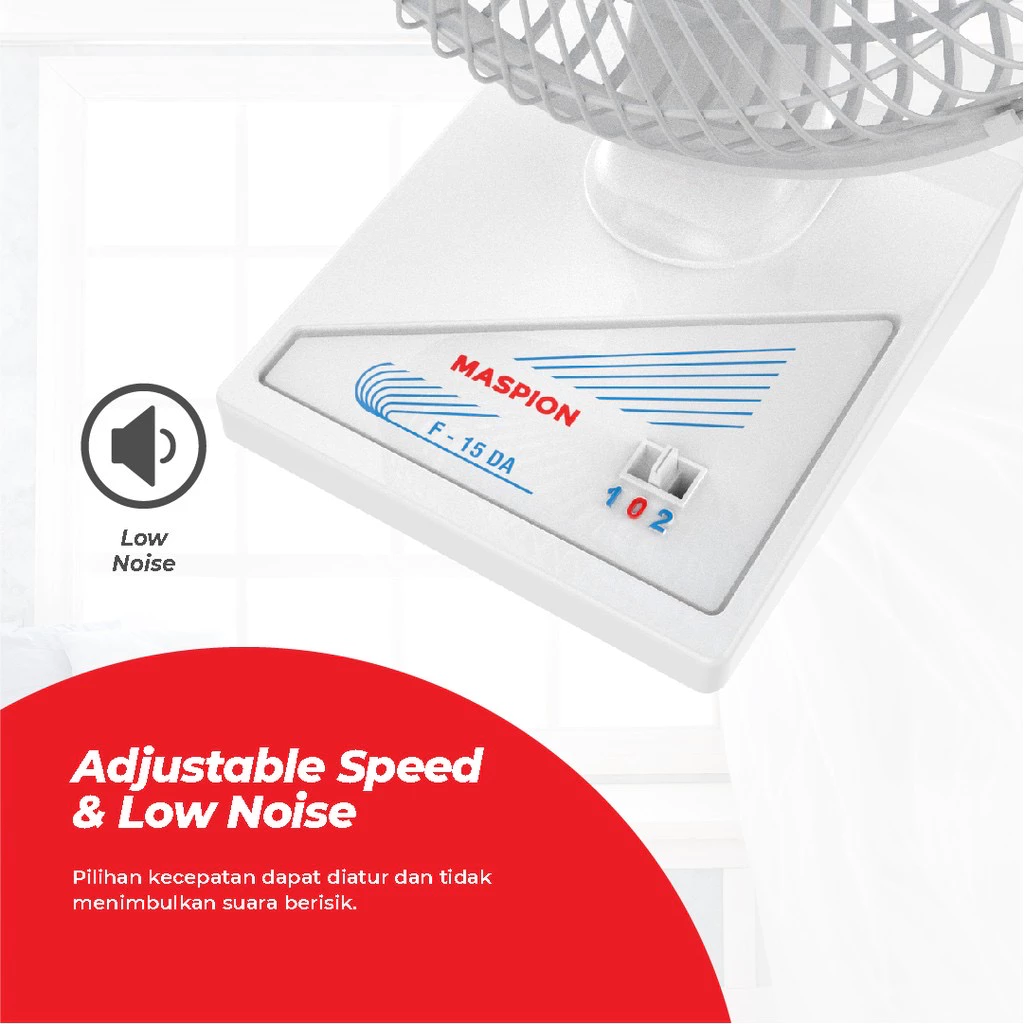 maspion desk fan/ kipas angin meja 6inch f 15da original garansi resmi