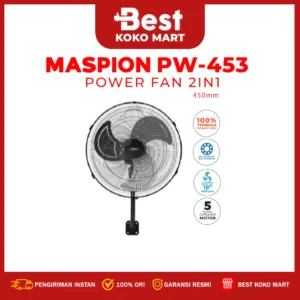 maspion power fan 2in1 / kipas angin berdiri 18 inch pw 453 2in1 original