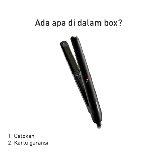 panasonic eh hv11 k415 hair straightener ceramic plate black garansi resmi original