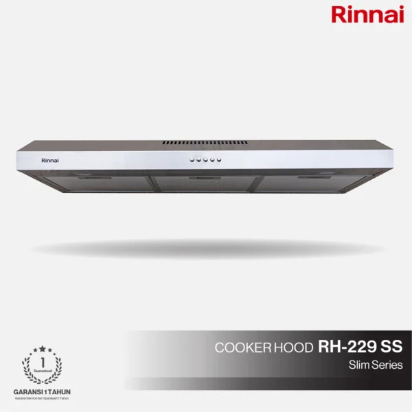 rinnai cooker hood penghisap asap rh 229 garansi resmi original