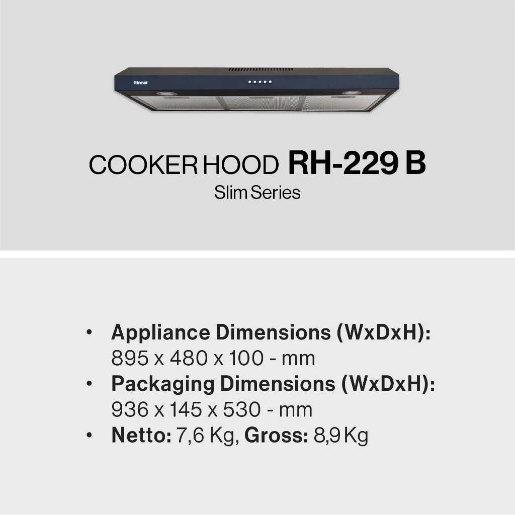 rinnai cooker hood penghisap asap rh 229 garansi resmi original rinnai cooker hood penghisap asap rh 229 garansi resmi original