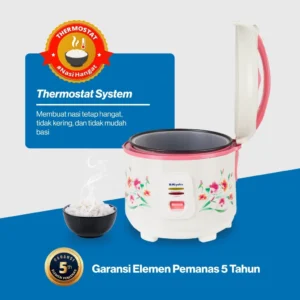 magic com miyako mcm507 rice cooker magic warmer plus 1.8 liter 395 watt garansi resmi original