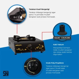 kompor gas miyako kg101c 1 tungku garansi resmi original