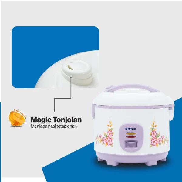 magic com miyako mcm509ts rice cooker 2in1 magic warmer magic com 1.8 liter 3in1 395w garansi resmi original