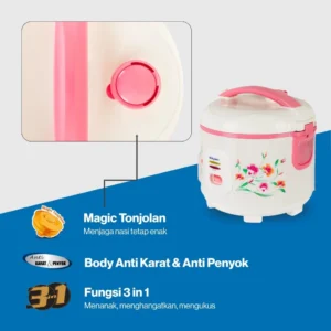 magic com miyako mcm507 rice cooker magic warmer plus 1.8 liter 395 watt garansi resmi original