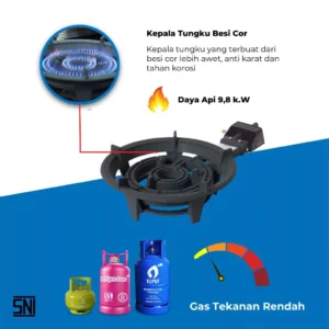 kompor gas commercial miyako ml288 tekanan rendah 1 tungku garansi resmi original