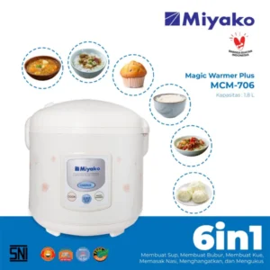 miyako rice cooker mcm 706 mejikom penanak nasi low watt anti lengket garansi resmi original