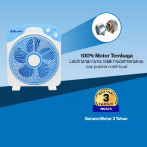 miyako fan kab 1281 kipas angin kotak box fan 12" low watt garansi resmi garansi resmi original