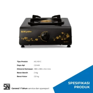 kompor gas miyako kg101c 1 tungku garansi resmi original
