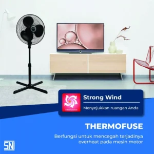 kipas angin miyako kas1606xpl stand fan 16 inc jaring plastik garansi resmi original