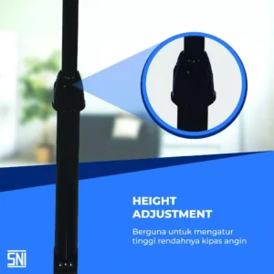 kipas angin miyako kas1606xpl stand fan 16 inc jaring plastik garansi resmi original