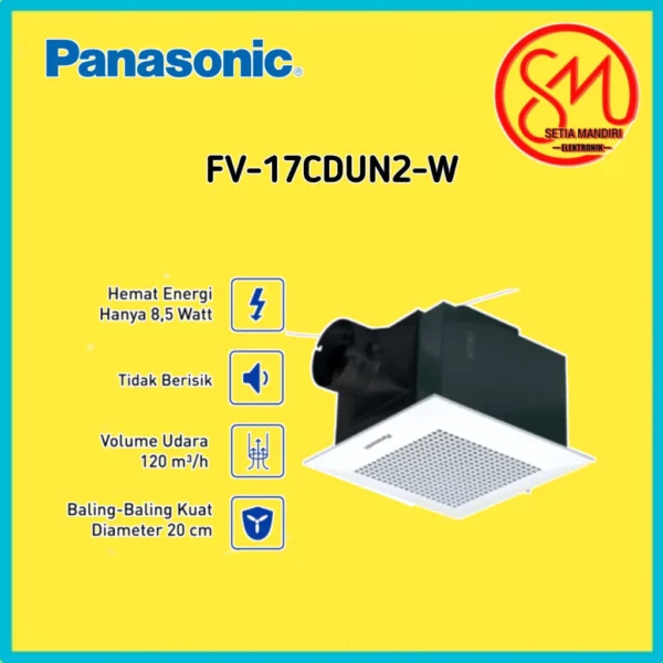 panasonic fv 17cdun2 w / fv 24cdun2 w kipas ventilasi / ventilating fan garansi resmi original
