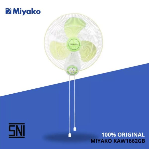 kipas angin miyako kaw1662gb kipas dinding 16 inc wall fan 3 baling baling kaw 1662 gb garansi resmi original
