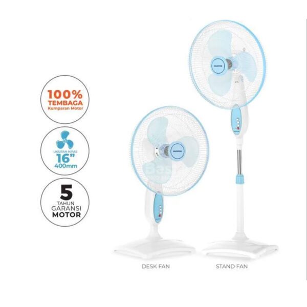 maspion kipas angin berdiri / stand fan 16 inch ex 167 s 2in1 original