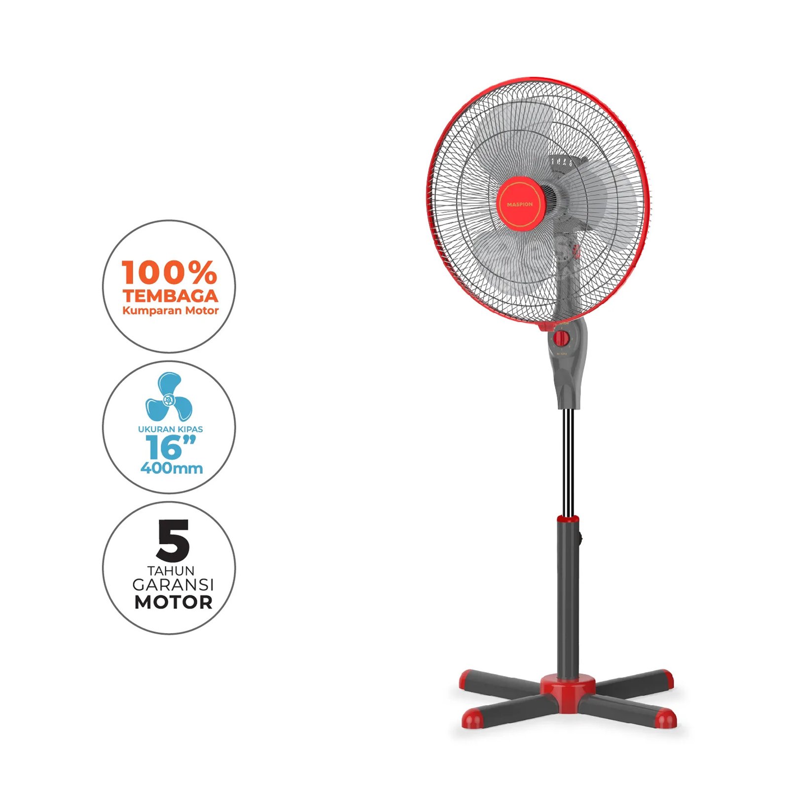 maspion kipas angin berdiri / stand fan 16 inch ex 1611 garansi resmi original maspion kipas angin berdiri / stand fan 16 inch ex 1611 garansi resmi original