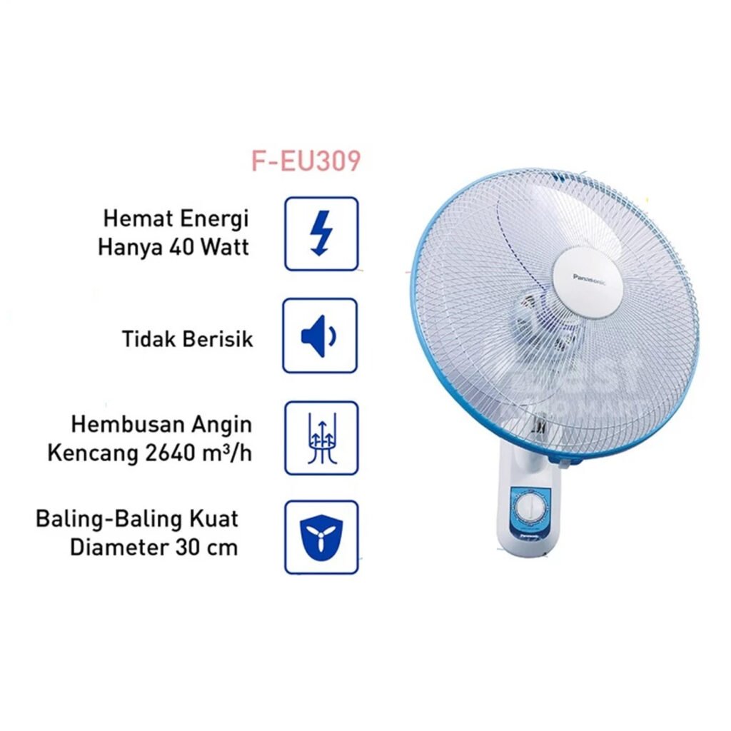 panasonic f eu309 kipas angin dinding / wall fan garansi resmi original