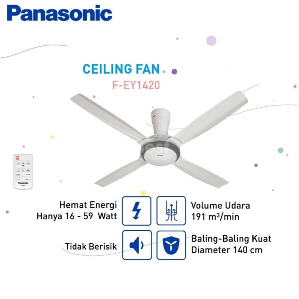 panasonic f ey1420 w ceiling fan garansi resmi original