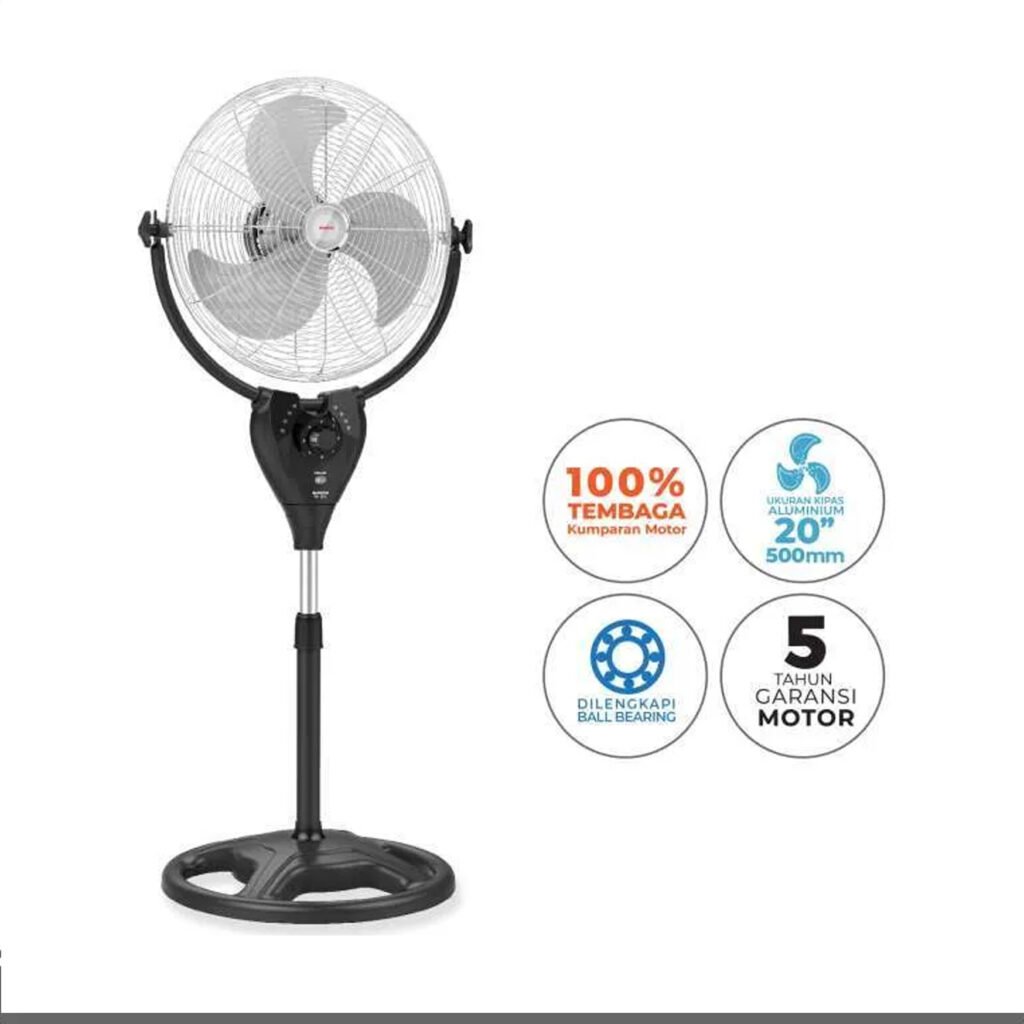 maspion power fan / kipas angin berdiri / stand fan 20 inch pw 507 s original