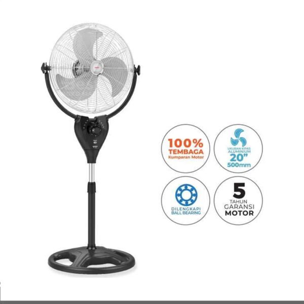 maspion power fan / kipas angin berdiri / stand fan 20 inch pw 507 s original