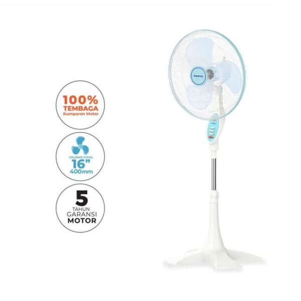 maspion kipas angin berdiri / stand fan 16 inch f 1621 garansi resmi original