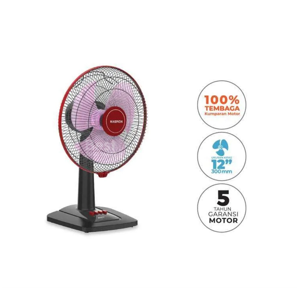 maspion desk fan / kipas angin meja ex 307 (12 inch) original garansi resmi