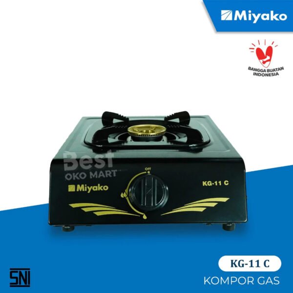 kompor gas miyako kg11c 1 tungku kompor hitam minimalis garansi resmi original